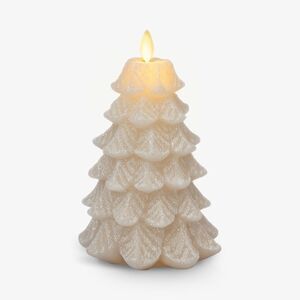 Luminara Christmas Tree Battery Operated Flameless Candle, White - 4.7" x 6.5"
